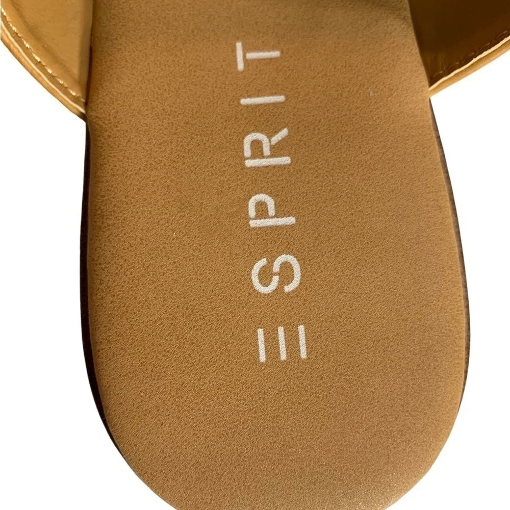 Women Esprit Tan Taupe Stretch Strap‎ Natasha Slide Slip On Sandal Shoes Size 8M